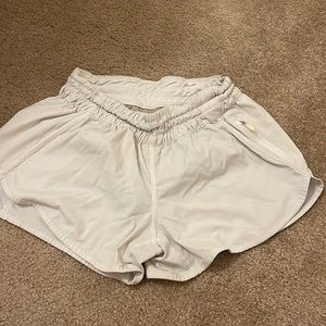 White Lululemon shorts